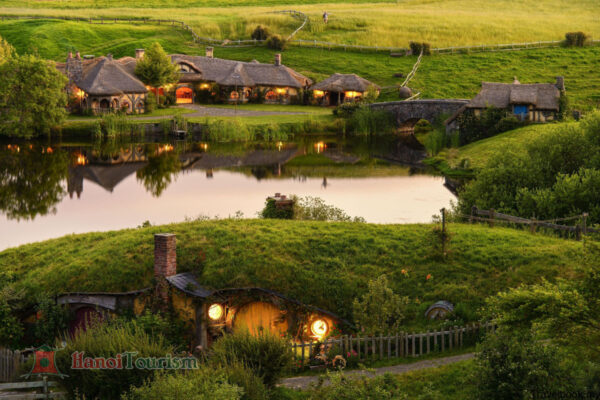 Làng người lùn Hobbit New Zealand.